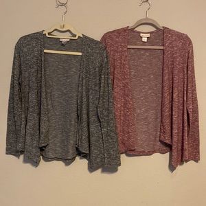 Lightweight open front cardigans